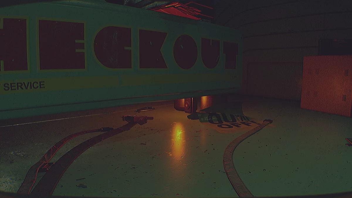 Красная кнопка в конце вентиляционного прохода