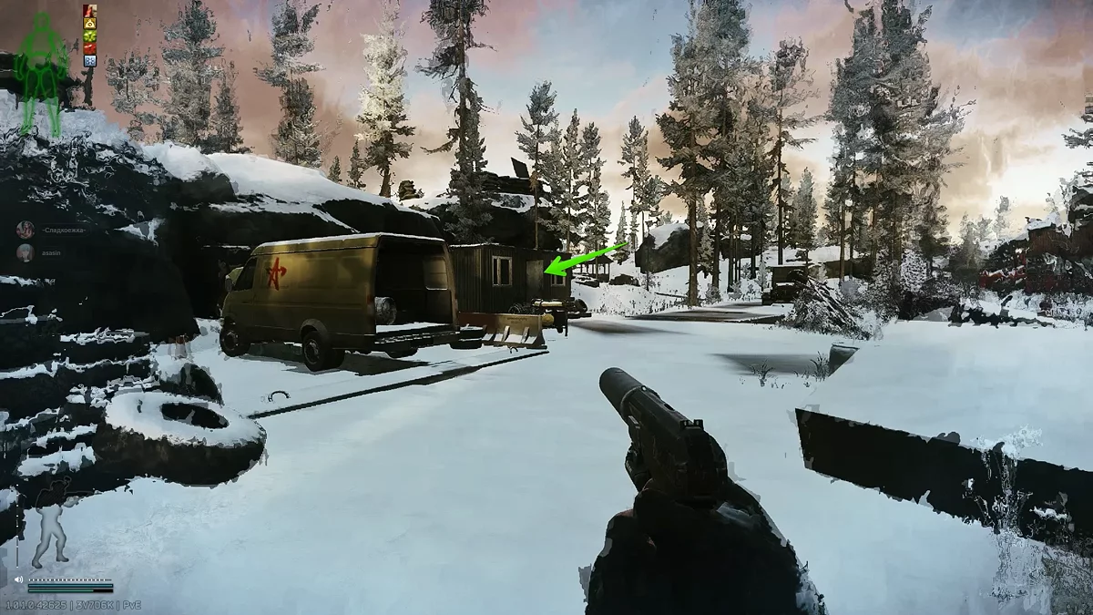 Вагончик для закладки припасов на новой территории Развязки