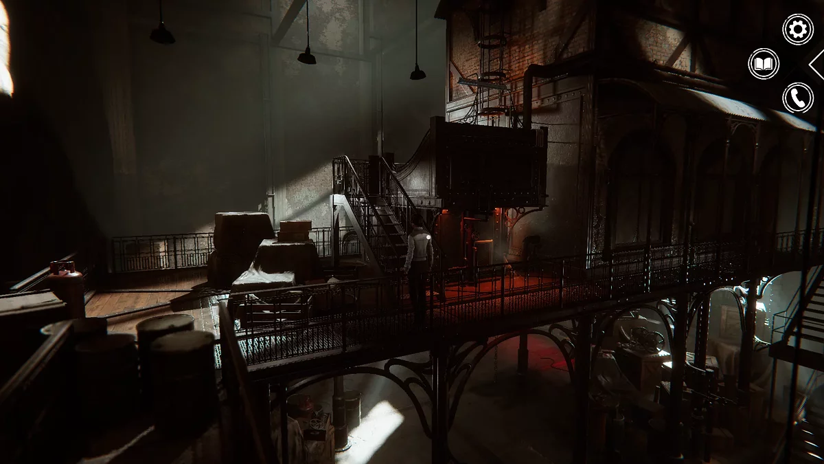 Мостик с пультом управления производством на втором этаже