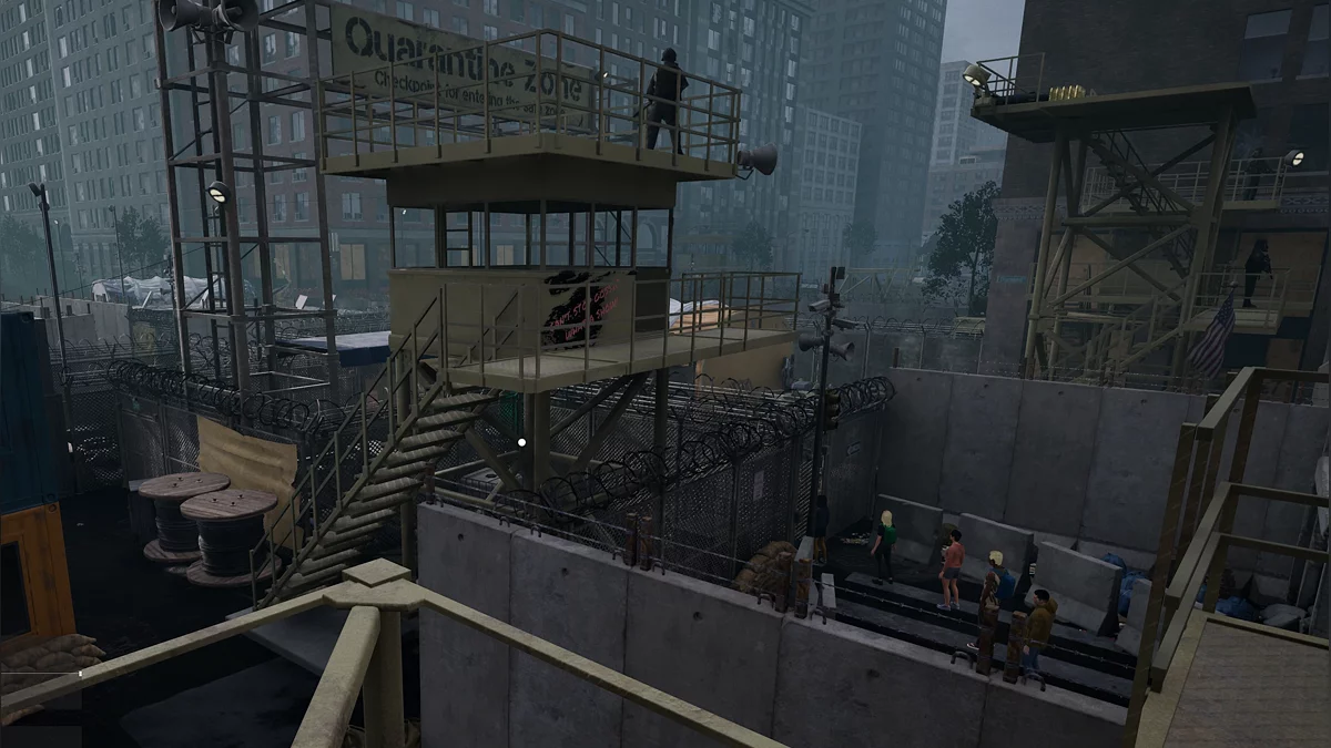 Пятое граффити на наблюдательной вышке про треп языком