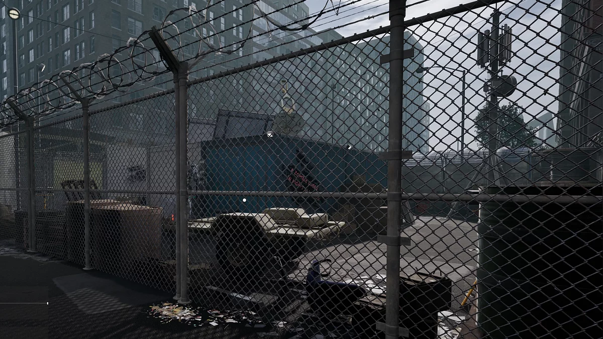 Четвертое граффити на контейнере в секторе отдыха про зомбяка в обносках