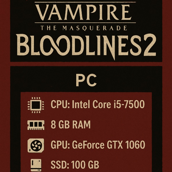 Обложка Системные требования Vampire: The Masquerade - Bloodlines 2 для ПК