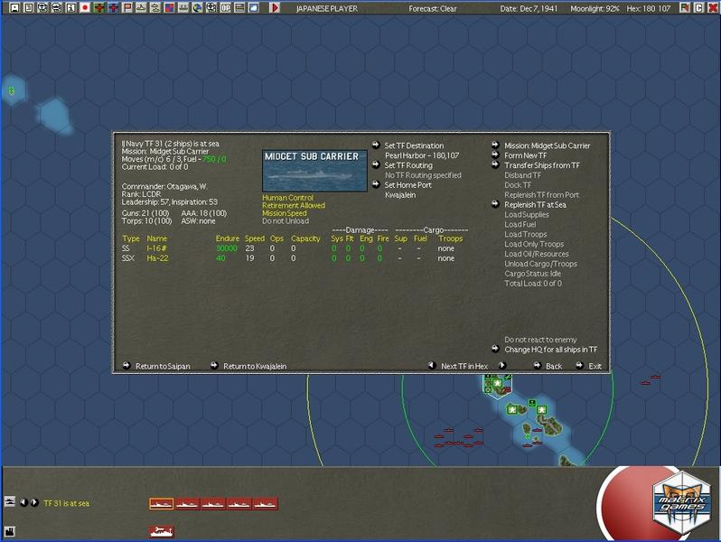 Скриншот из игры War in the Pacific: Admiral's Edition - 22