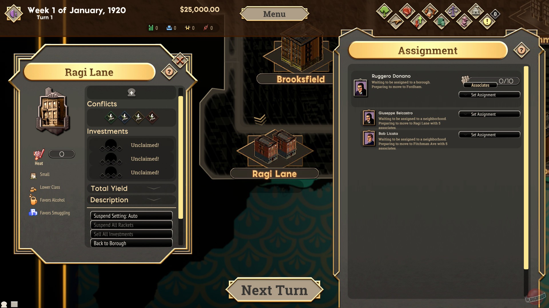 Скриншот из игры The Commission 1920: Organized Crime Grand Strategy - 3