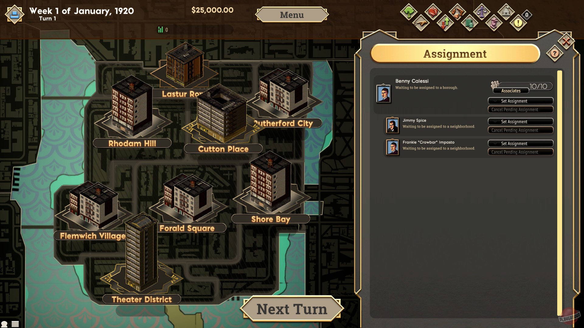 Скриншот из игры The Commission 1920: Organized Crime Grand Strategy - 6