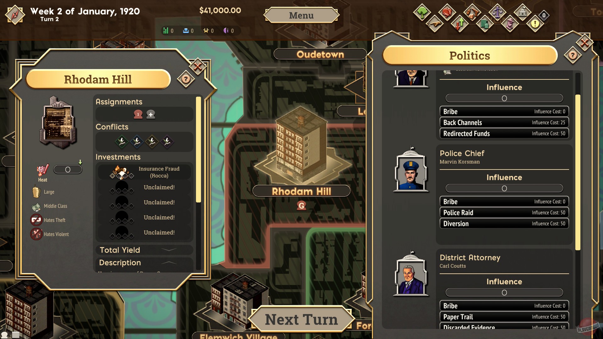 Скриншот из игры The Commission 1920: Organized Crime Grand Strategy - 4