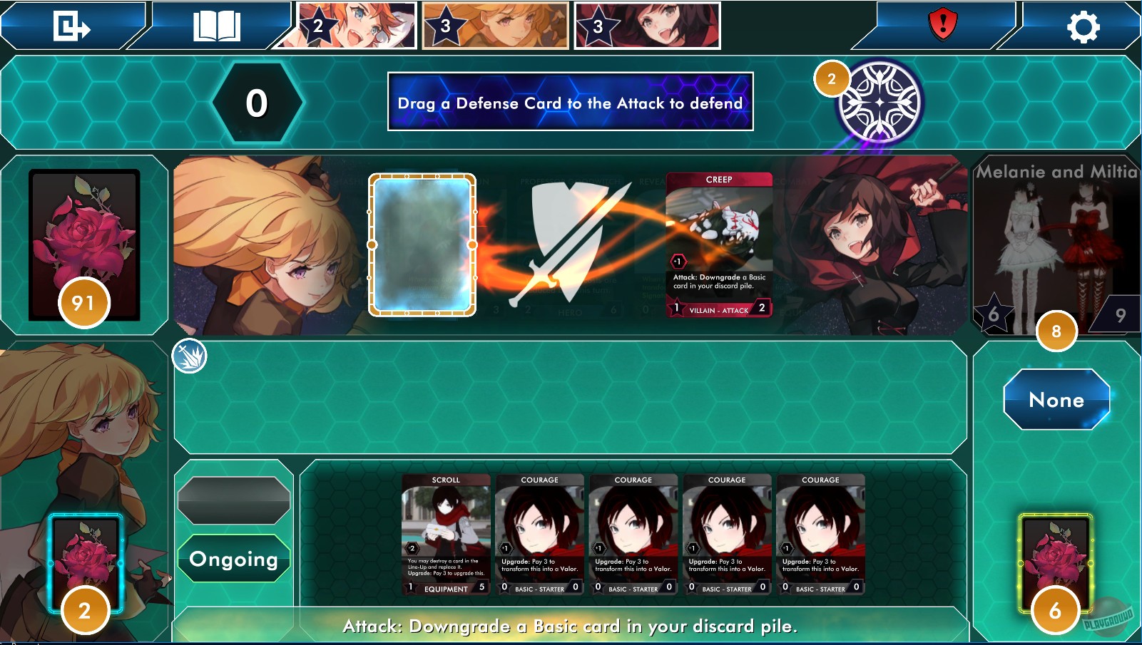 Скриншот из игры RWBY Deckbuilding Game - 3