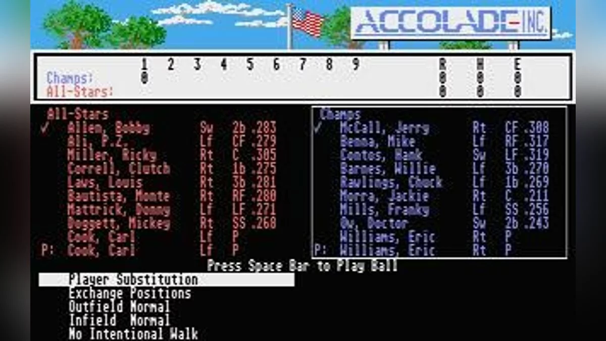Скриншот из игры HardBall! - 1