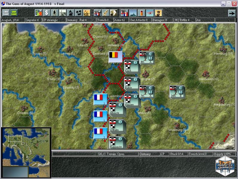 Скриншот из игры Guns of August 1914-1918 - 6