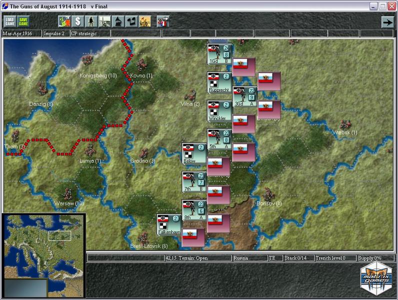 Скриншот из игры Guns of August 1914-1918 - 2