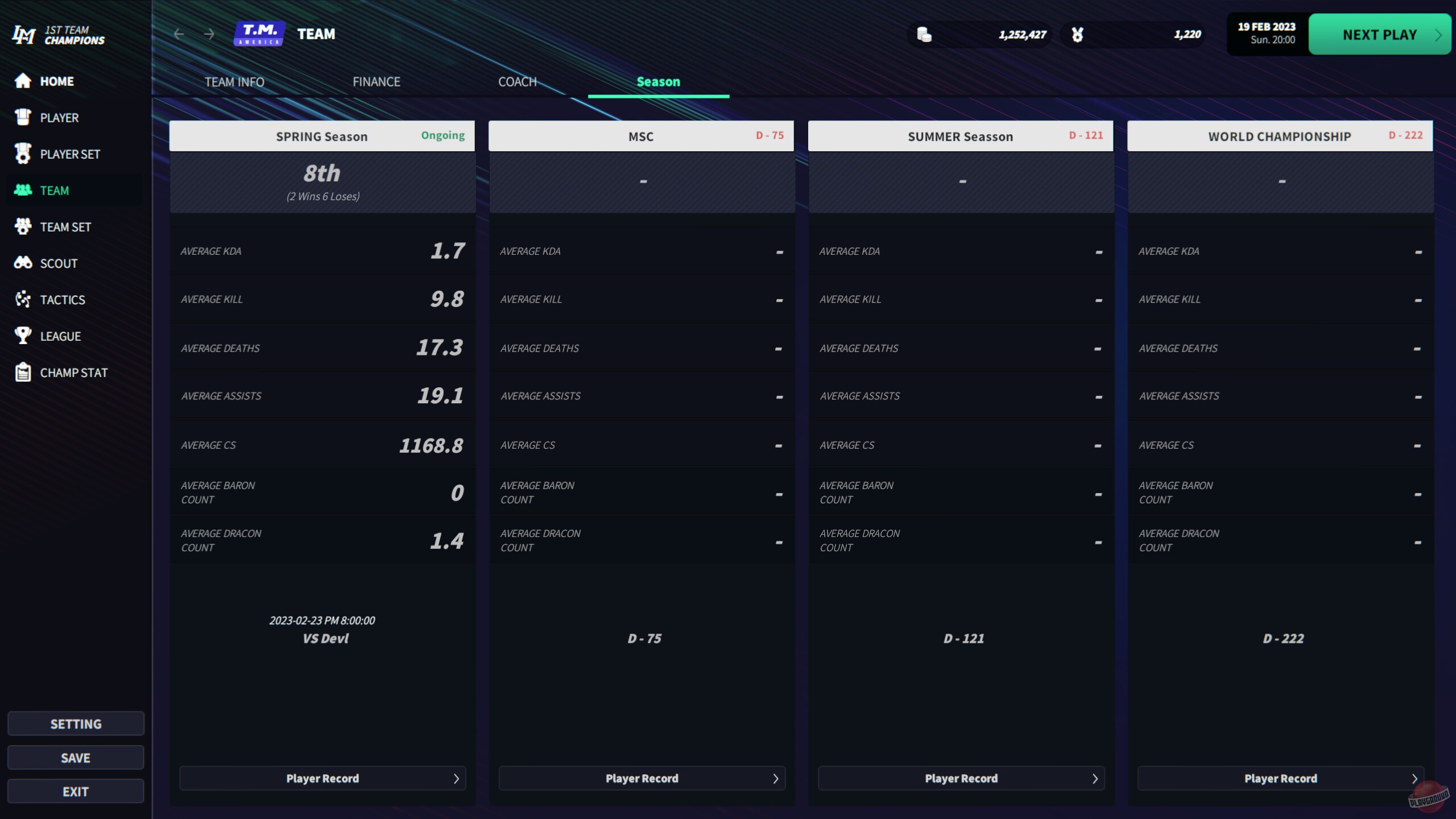 Скриншот из игры League Manager 2023 - 9
