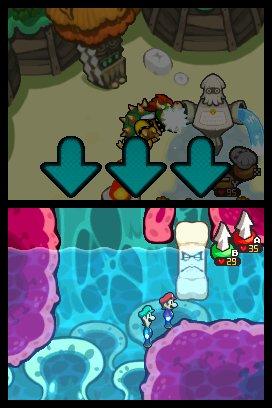 Скриншот из игры Mario & Luigi: Bowser's Inside Story - 2