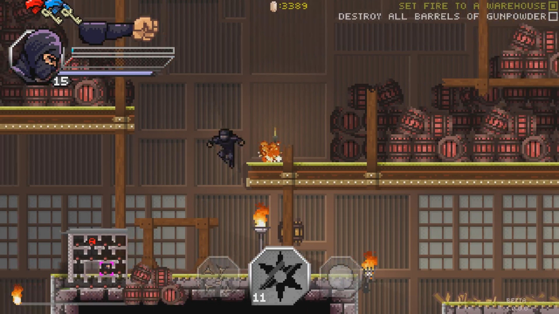 Скриншот из игры Pixel Shinobi Nine demons of Mamoru - 14