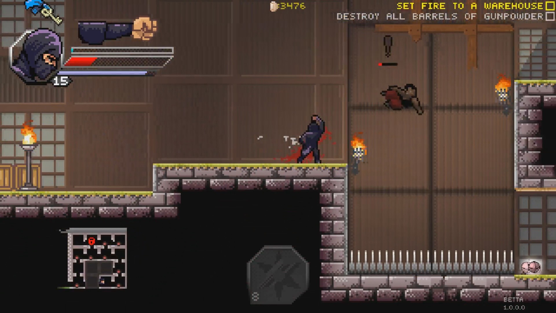 Скриншот из игры Pixel Shinobi Nine demons of Mamoru - 16