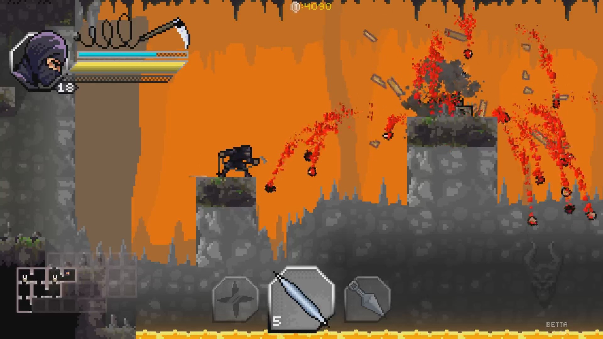 Скриншот из игры Pixel Shinobi Nine demons of Mamoru - 17