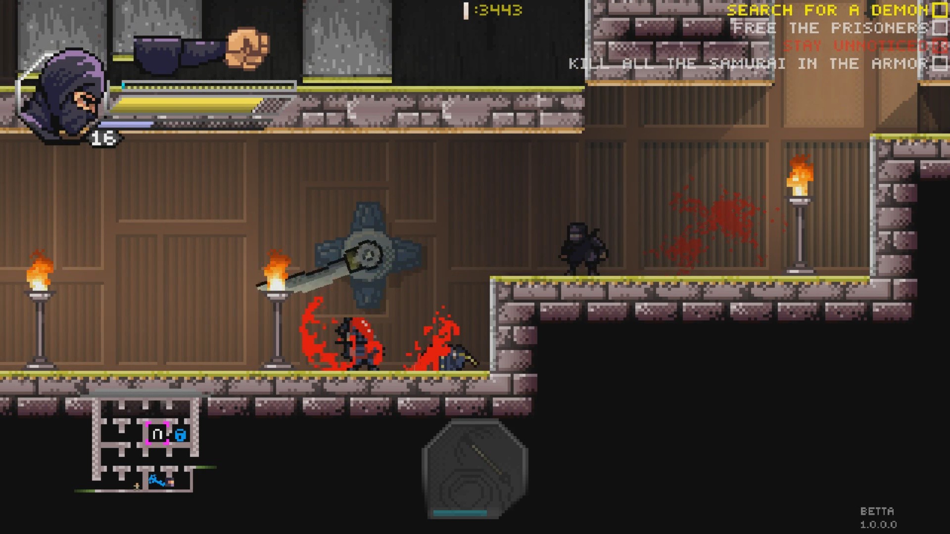 Скриншот из игры Pixel Shinobi Nine demons of Mamoru - 18