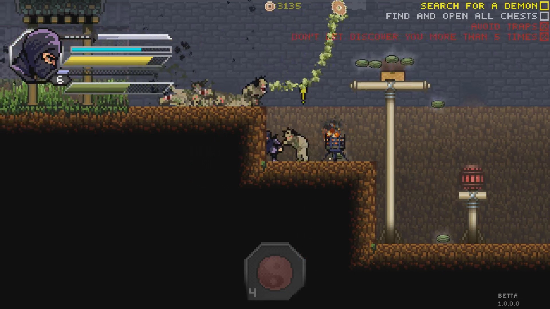 Скриншот из игры Pixel Shinobi Nine demons of Mamoru - 9