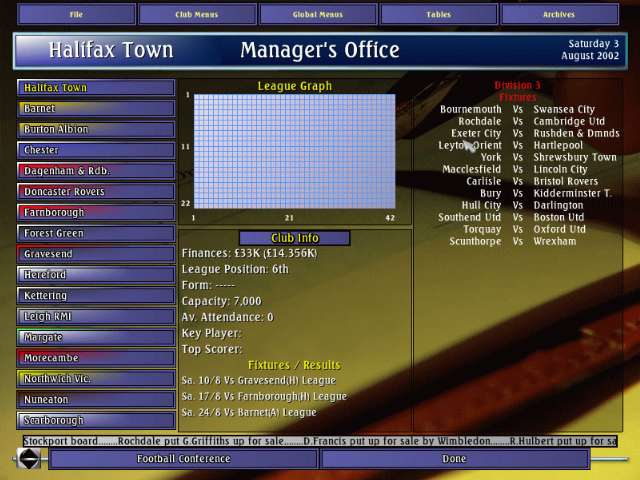 Скриншот из игры Alex Ferguson's Player Manager 2003 - 2
