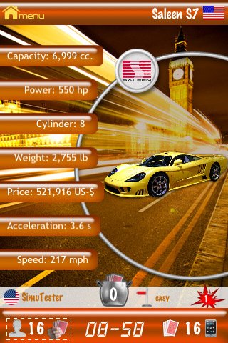 Скриншот из игры Super Trumps Sports Cars - 3