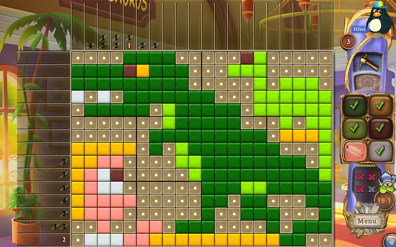 Скриншот из игры Fantasy Mosaics 35: Day at the Museum - 1