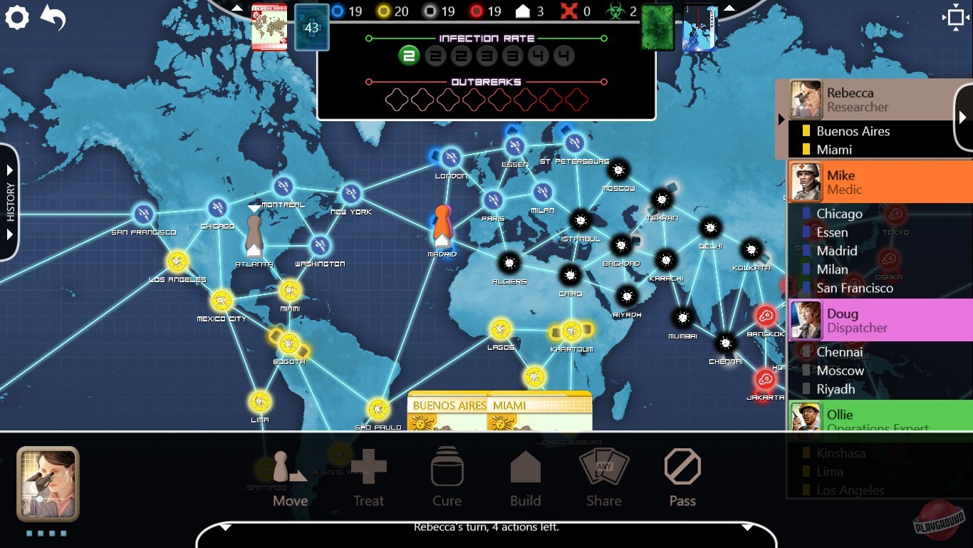 Скриншот из игры Pandemic: The Board Game - 18