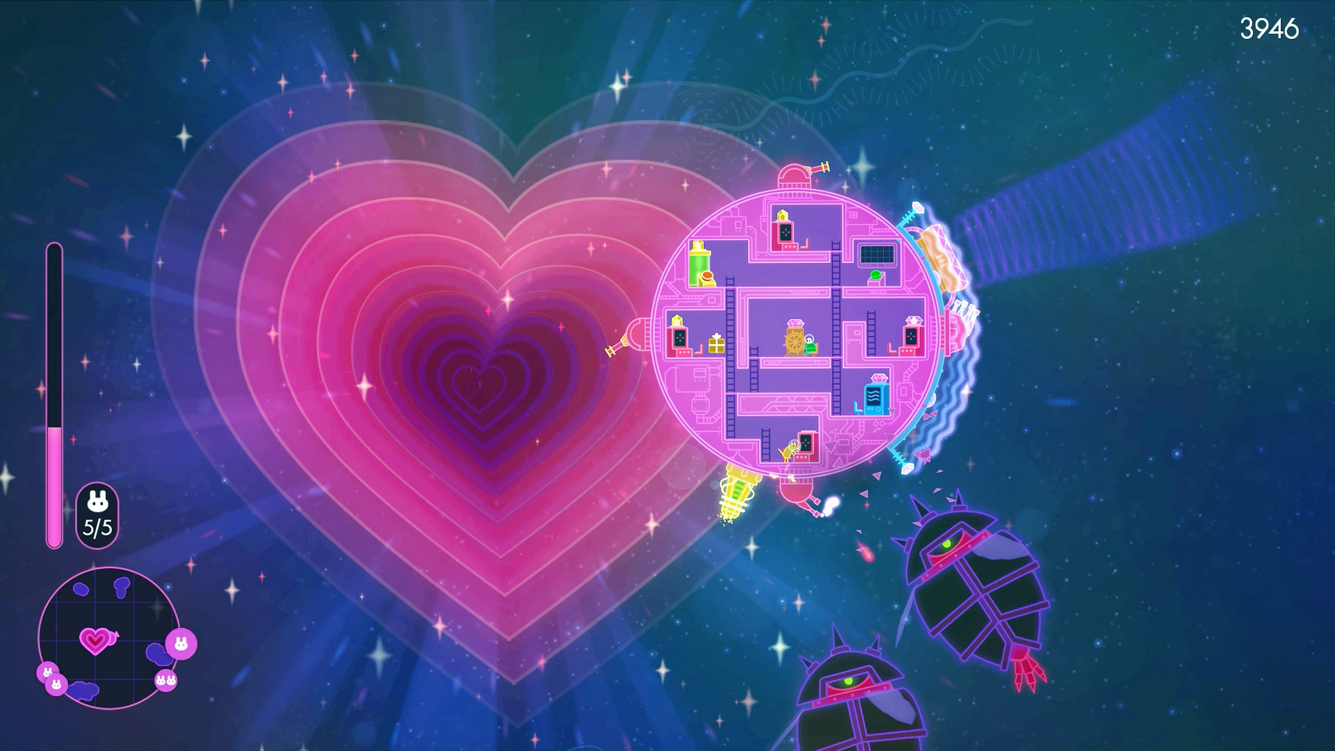 Скриншот из игры Lovers in a Dangerous Spacetime - 5