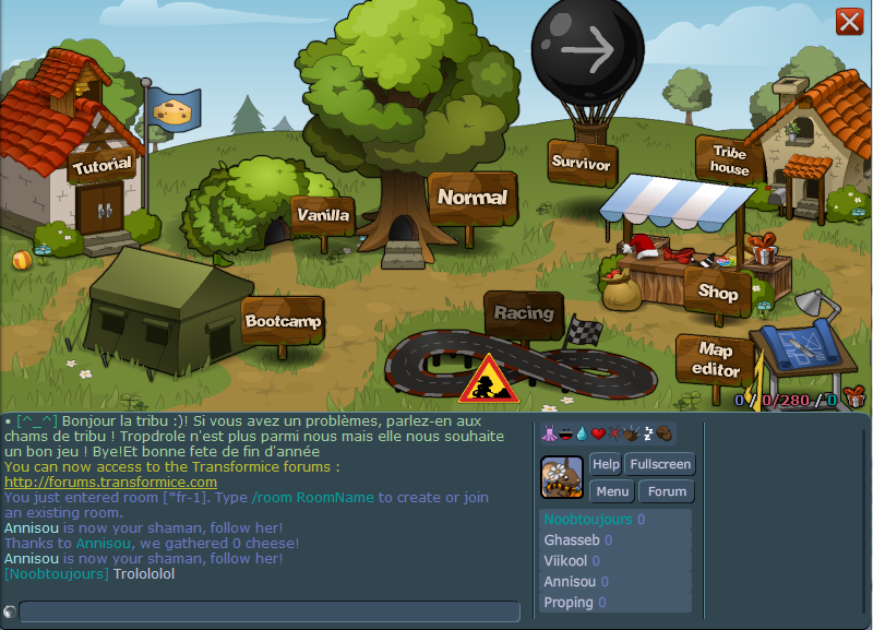 Скриншот из игры Transformice - 1