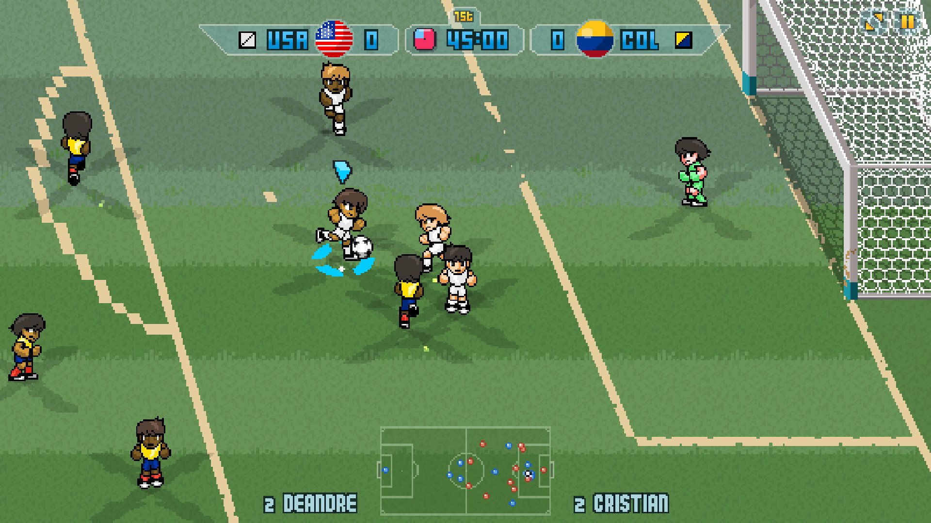 Скриншот из игры Pixel Cup Soccer 17 - 19
