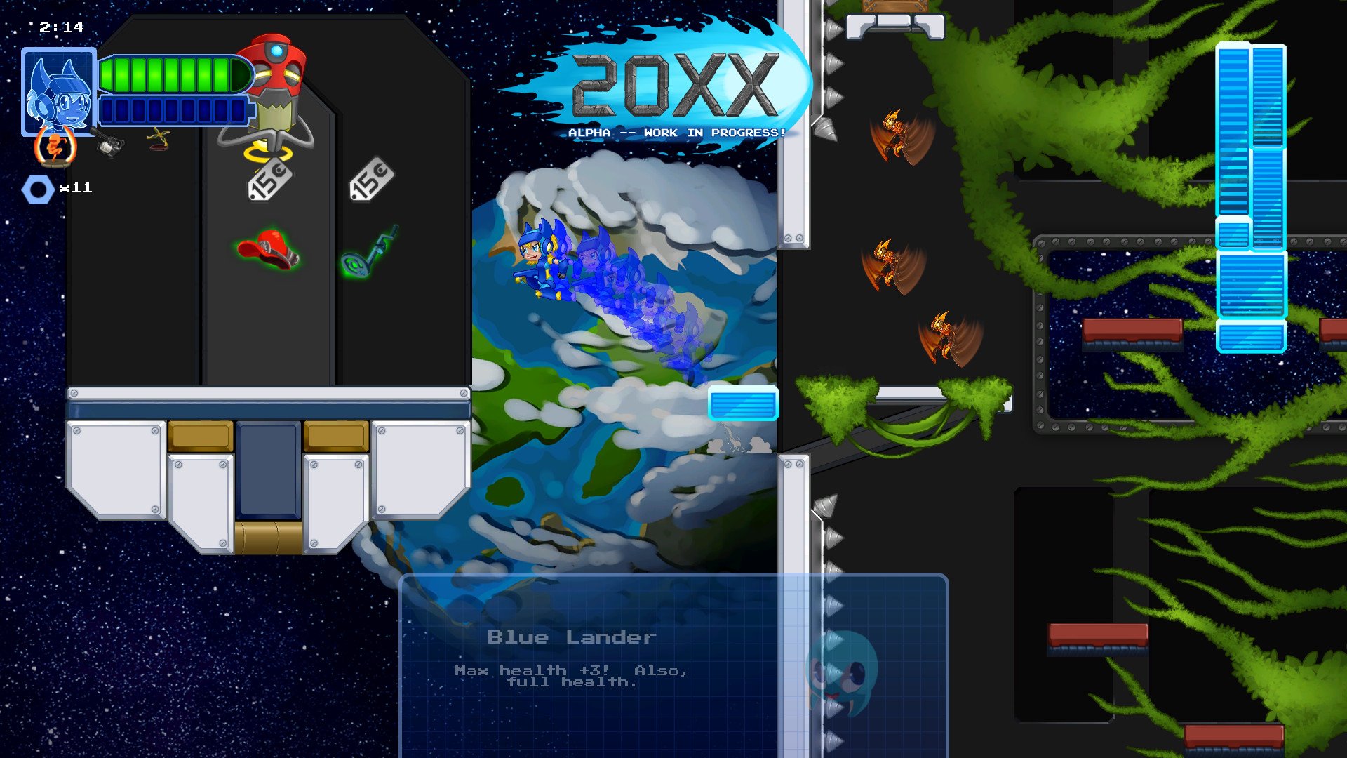 Скриншот из игры 20XX - 2