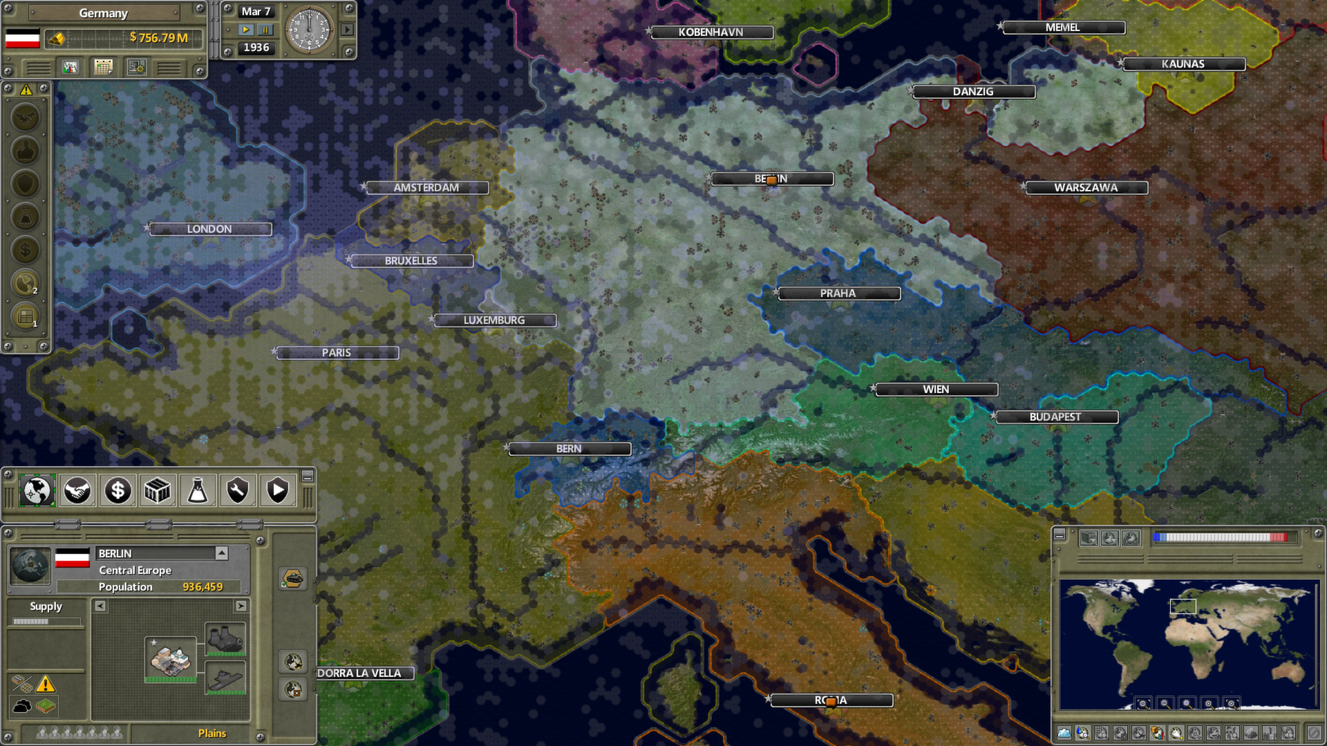 Скриншот из игры Supreme Ruler 1936 - 43