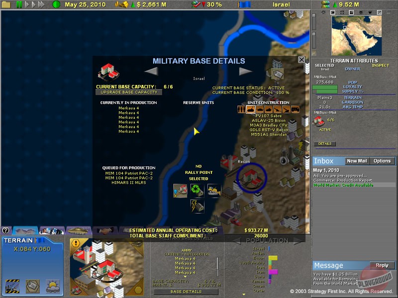 Скриншот из игры Supreme Ruler 2010 - 17