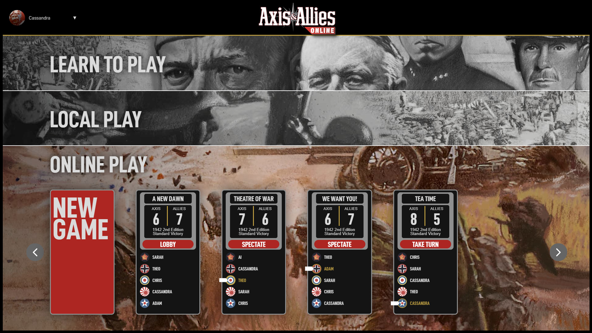 Скриншот из игры Axis & Allies Online - 1