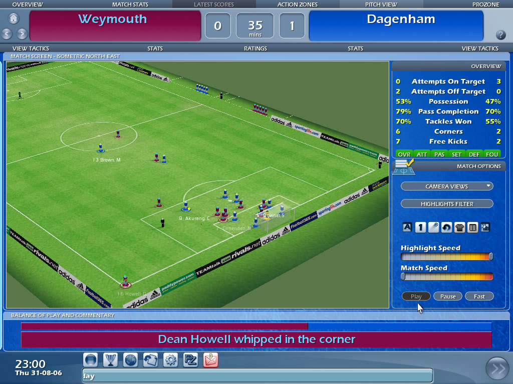 Скриншот из игры Championship Manager 2007 - 25