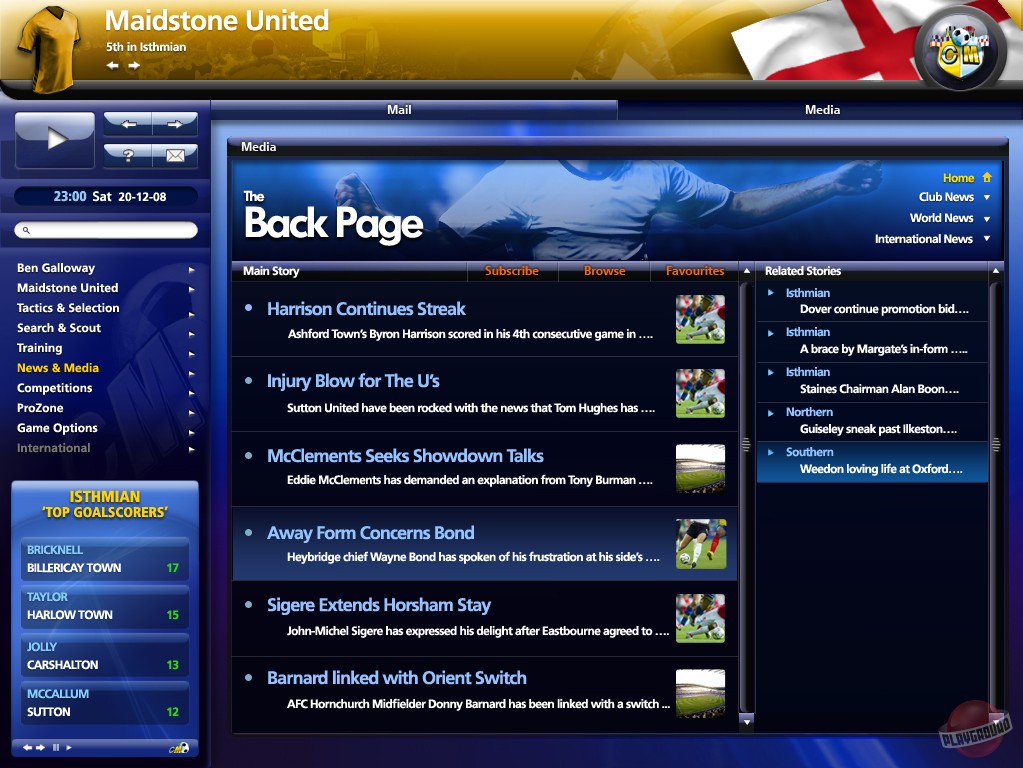 Скриншот из игры Championship Manager 2010 - 18