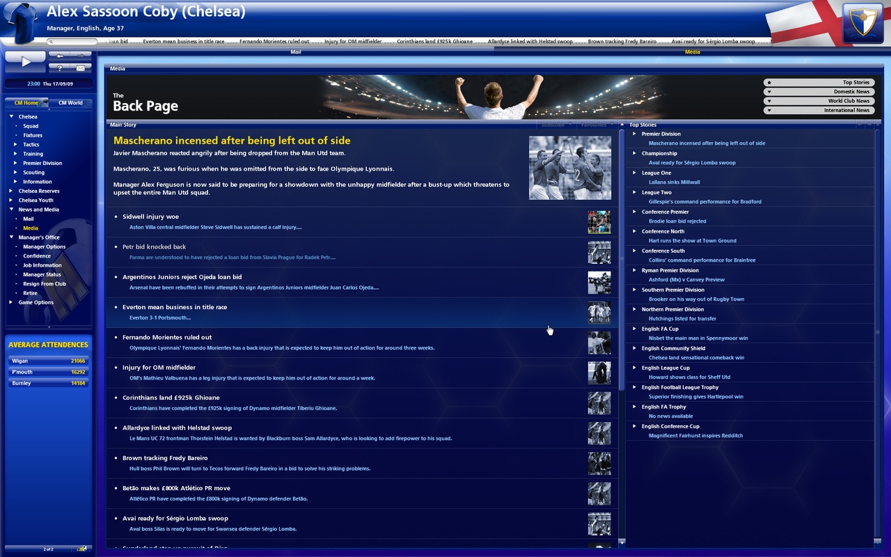 Скриншот из игры Championship Manager 2010 - 43