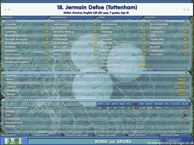 Скриншот из игры Championship Manager 5 - 46