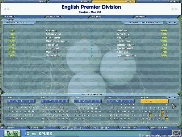 Скриншот из игры Championship Manager 5 - 34