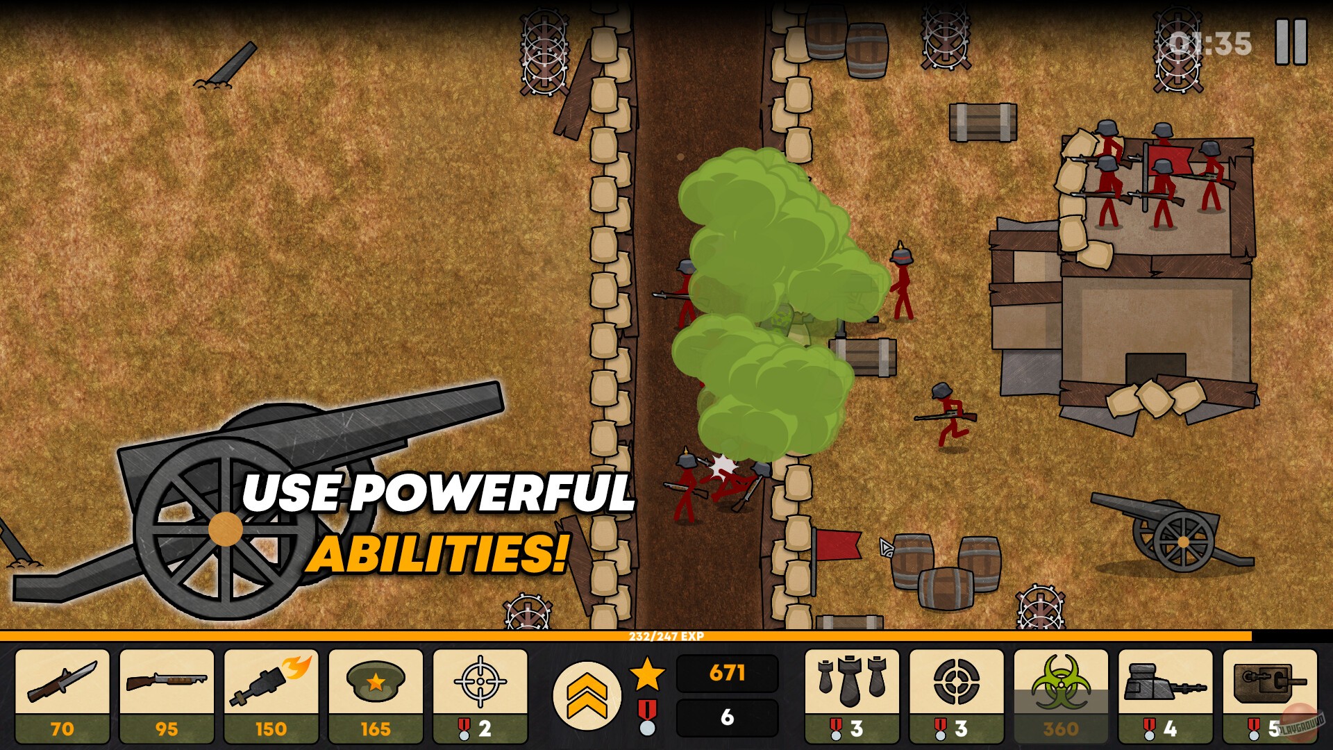 Скриншот из игры Stickman Trenches - 6