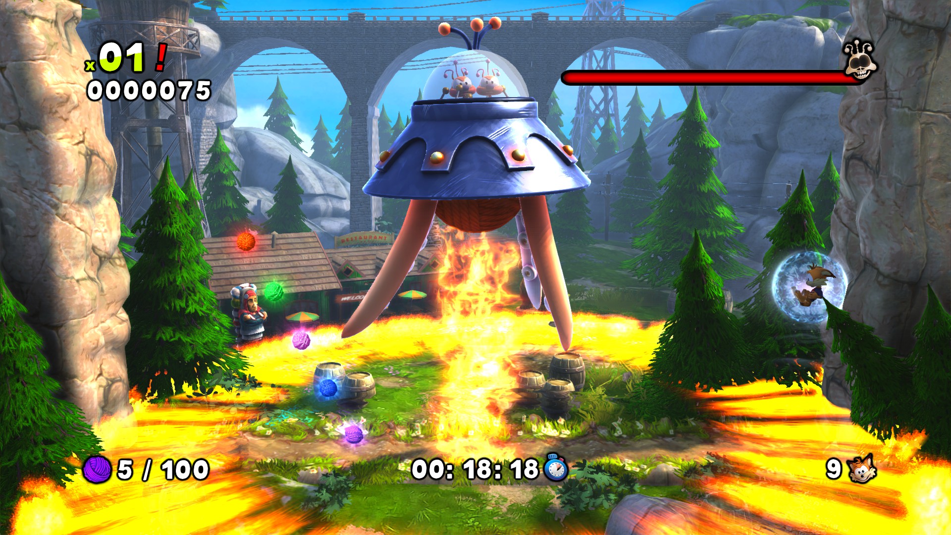 Скриншот из игры Bubsy: The Woolies Strike Back - 16