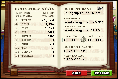 Скриншот из игры Bookworm - 9