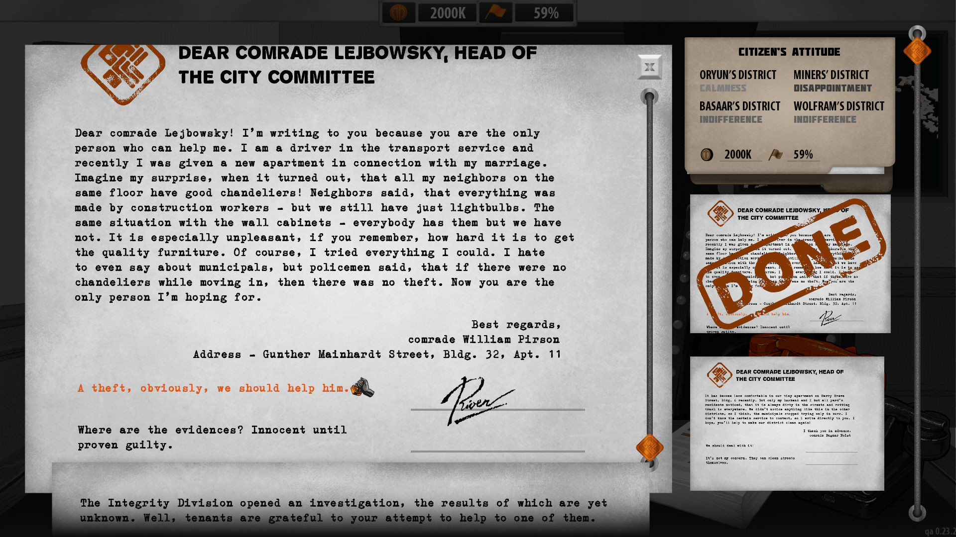 Скриншот из игры For the People - 11