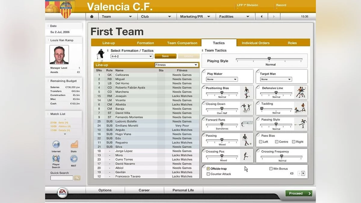 Скриншот из игры FIFA Manager 07 - 24