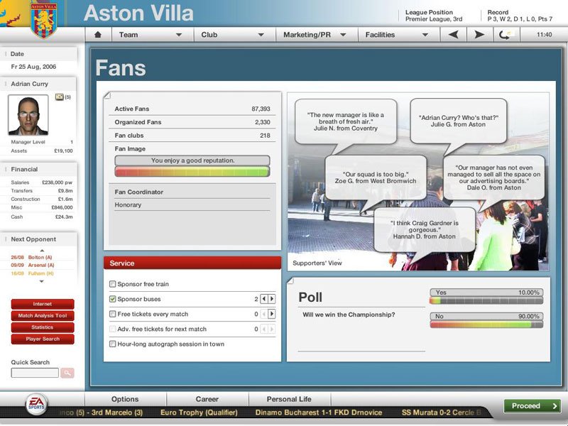 Скриншот из игры FIFA Manager 07 - 92