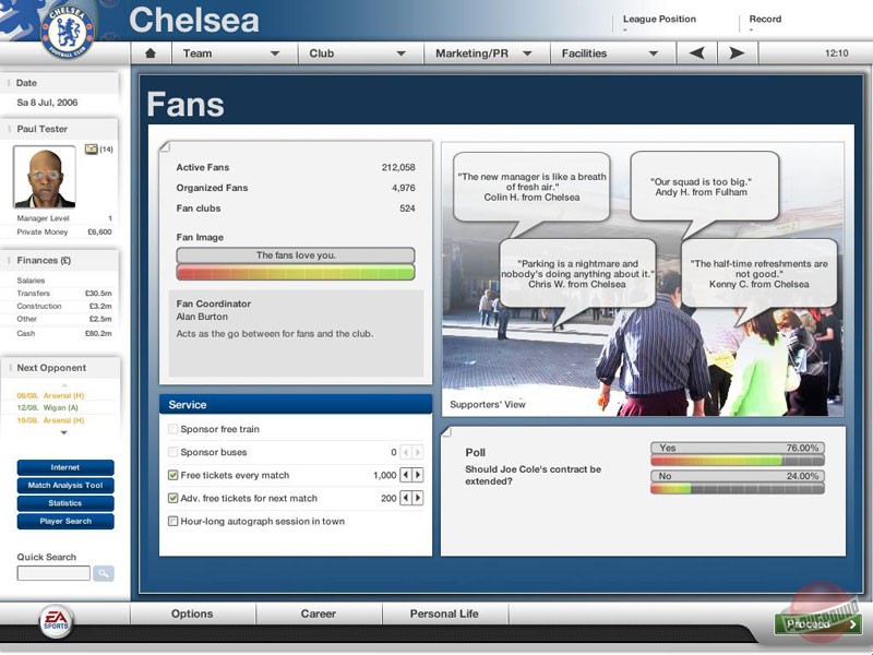 Скриншот из игры FIFA Manager 07 - 33