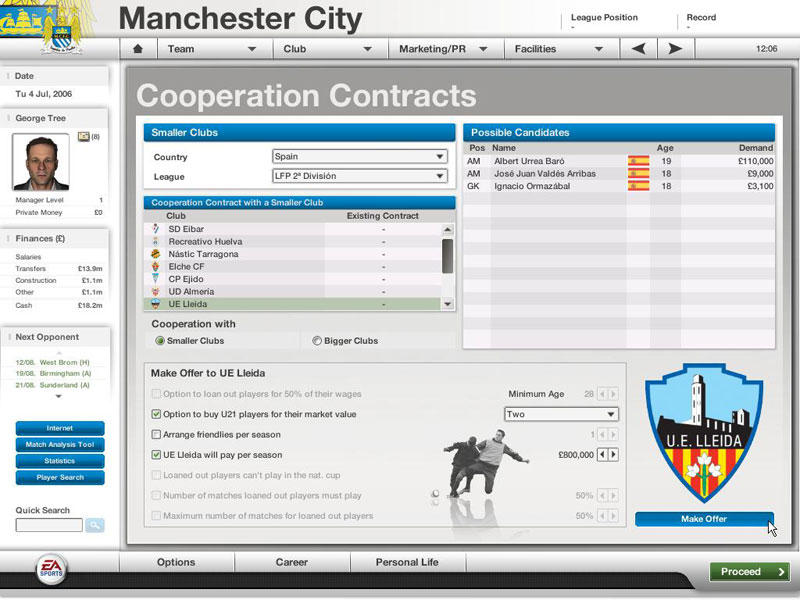 Скриншот из игры FIFA Manager 07 - 141