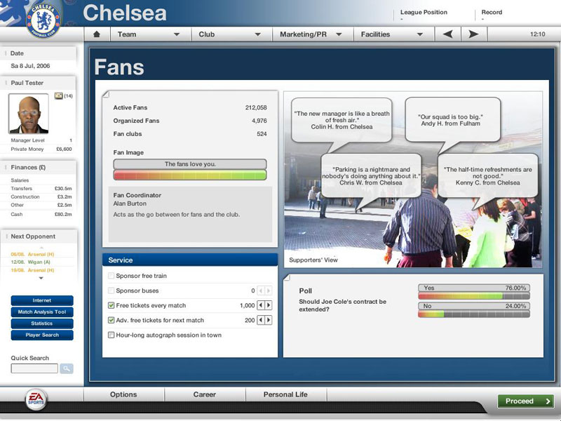 Скриншот из игры FIFA Manager 07 - 154