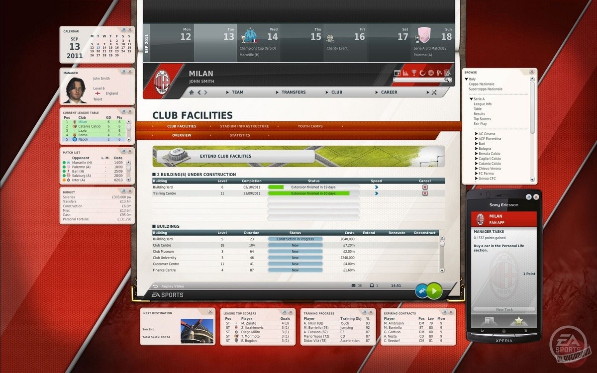 Скриншот из игры FIFA Manager 12 - 44