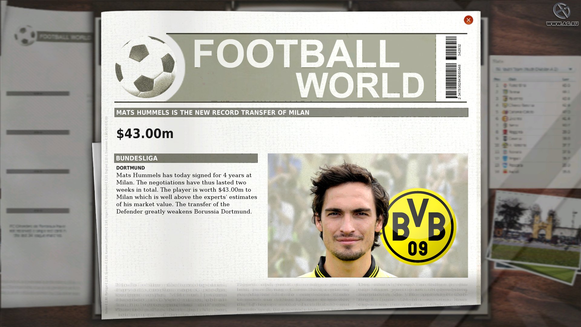 Скриншот из игры FIFA Manager 13 - 35