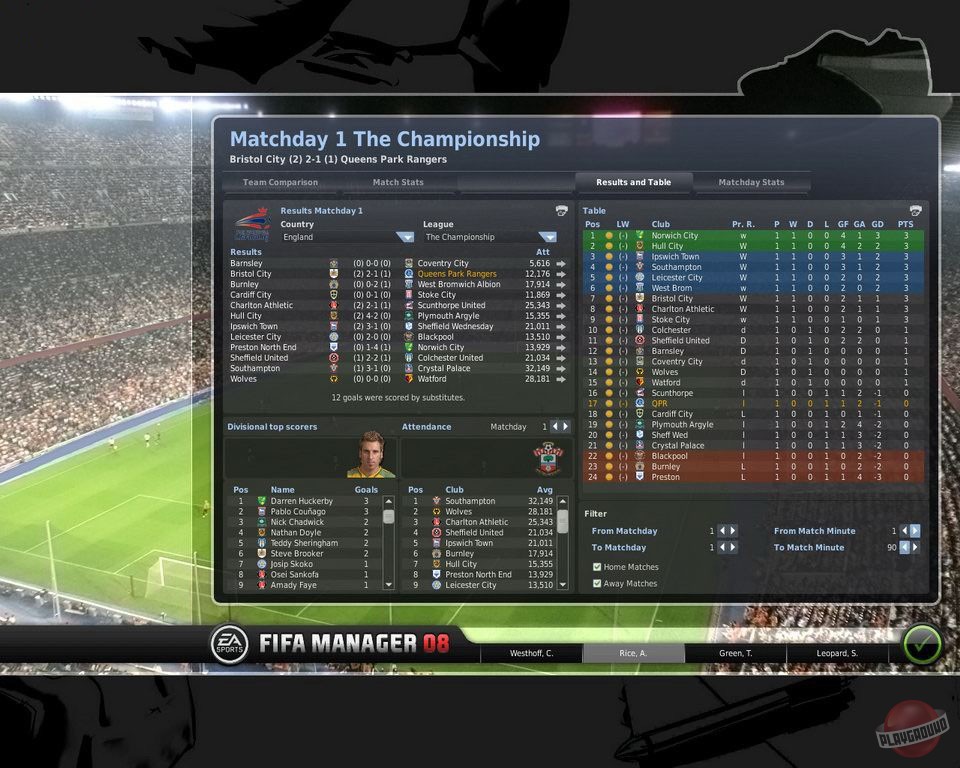 Скриншот из игры FIFA Manager 08 - 2