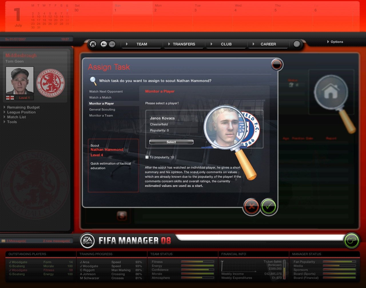 Скриншот из игры FIFA Manager 08 - 61